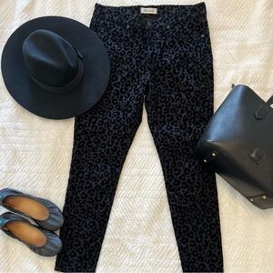 Madewell Black Leopard Print Pants